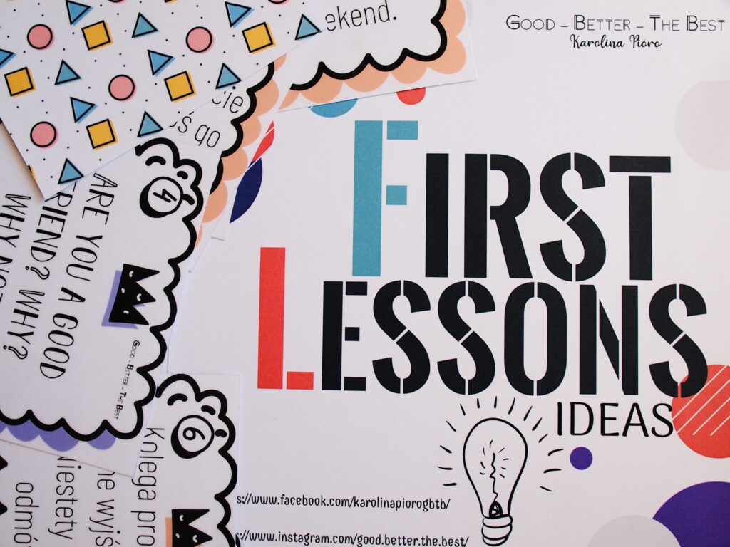 First Lesson Ideas